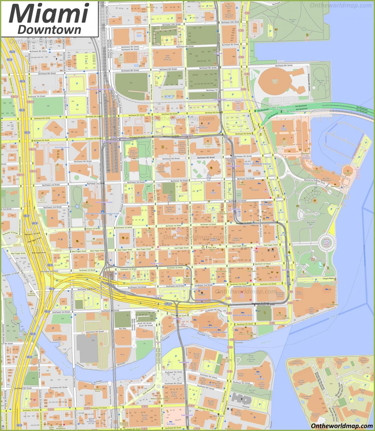 Mapa de calles de Miami